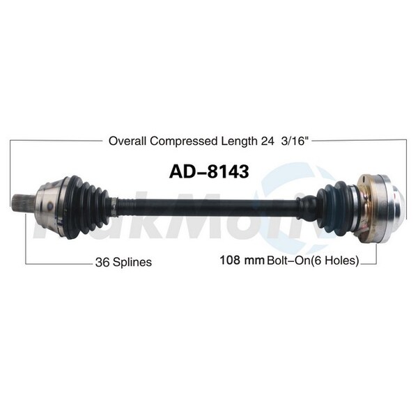 Surtrack Axle Cv Axle Shaft, Ad-8143 AD-8143 - main